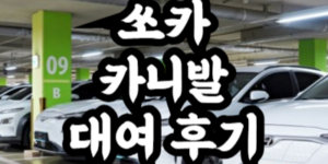 쏘카 카니발 5시간 대여 후기