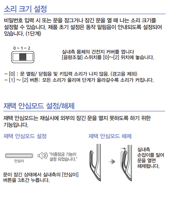 도어락 소리 끄는 방법 삼성 도어락