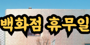 2025 설 연휴 백화점 휴무일