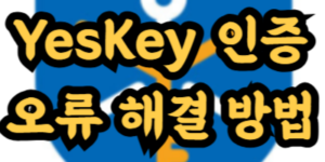 YesKey 인증 오류 해결 방법