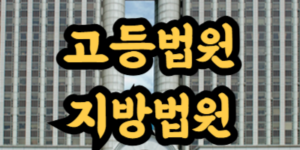 고등법원과 지방법원의 차이