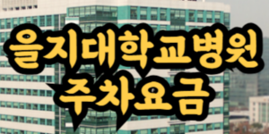 대전 을지대학교병원 주차요금