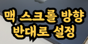 맥 스크롤 방향 반대로 설정하기