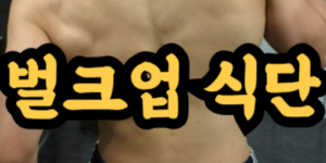 벌크업 성공 식단