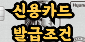 신용카드 발급 조건