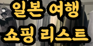 일본 여행 쇼핑 리스트