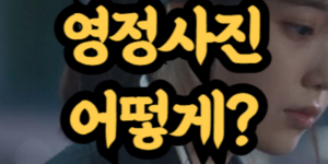 영정사진 처리 방법
