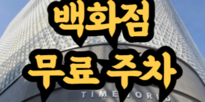 대전 갤러리아 타임월드 무료 주차