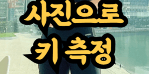 사진으로 키 측정하는 방법