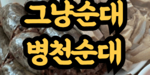 순대와 병천순대의 차이