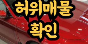 중고차 허위매물 확인 방법