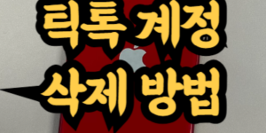 틱톡 계정 삭제 방법