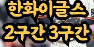 한화이글스 예매 2구간 3구간