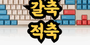 기계식 키보드 갈축 적축