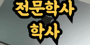 전문학사와 학사
